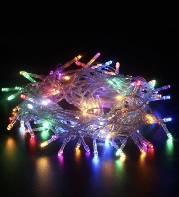 10 Metre Eklenebilir Mercekli Şeffaf Kablolu RGB Led Dekoratif Yılbaşı Süsü