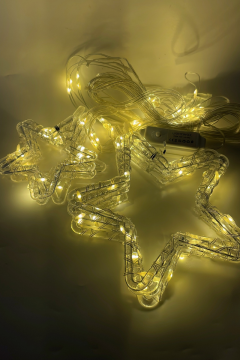 3 Metre Yıldız Perde Led Gün Işığı IP64 Dış Mekan Eklenebilir Fonksiyonlu Dekoratif Led Işık Yılbaşı Süsü