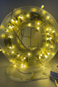 100 Metre 500 Ledli Gün Işığı İp Led Işık IP20 İç Mekan Fonksiyonlu Şeffaf Kablolu Dekoratif Led Işık Yılbaşı Süsü