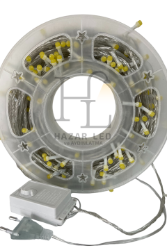 100 Metre 500 Ledli Gün Işığı İp Led Işık IP20 İç Mekan Fonksiyonlu Şeffaf Kablolu Dekoratif Led Işık Yılbaşı Süsü