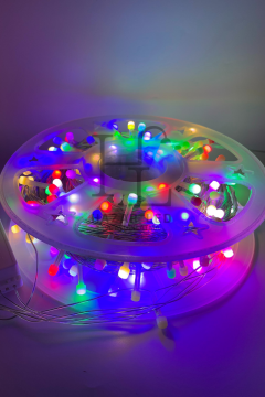 100 Metre 500 Ledli RGB İp Led Işık IP20 İç Mekan Fonksiyonlu Şeffaf Kablolu Dekoratif Led Işık Yılbaşı Süsü