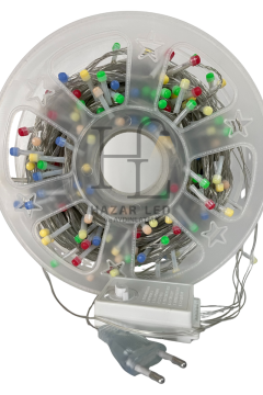 100 Metre 500 Ledli RGB İp Led Işık IP20 İç Mekan Fonksiyonlu Şeffaf Kablolu Dekoratif Led Işık Yılbaşı Süsü