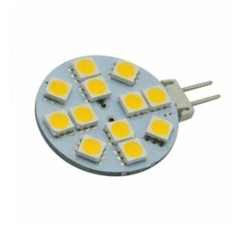 G4 Led Ampul 12 Volt Yuvarlak İğne Bacak Beyaz Yuvarlak Tekne Ledi