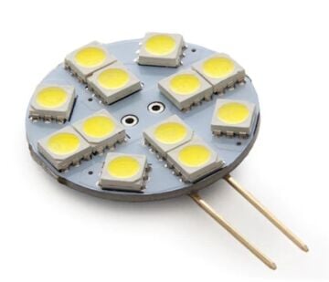 G4 Led Ampul 12 Volt Yuvarlak İğne Bacak Beyaz Yuvarlak Tekne Ledi