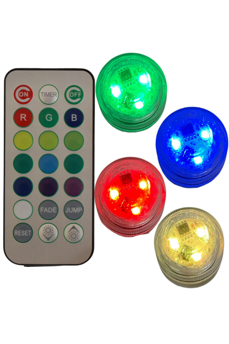 Su Geçirmez Rgb Led Işık Kapsül | Akvaryum Led | Nargile Led | Havuz Led Uzaktan Kumandalı Led Lamba