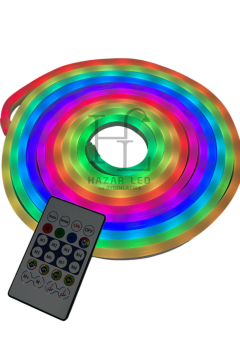 5 Volt IC-RGB Pixel Neon Şerit Led Set Bluetoothlu Ve Kumandalı IP68 Dış Mekan 5 Metre