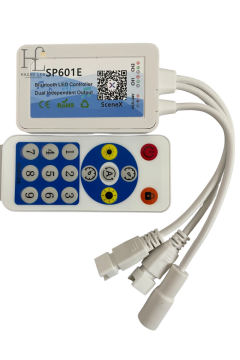 SP601E RF APP Pixel Led Kontrol Cihazı 2*600IC - Çift Çıkışlı - Bluetooth APP Kontrolü