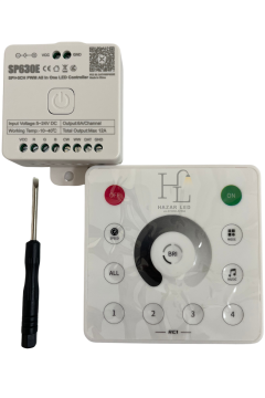 SP630E Tek Renk Pixel Şerit Led Kontrol Duvar Tipi Kontrol Cihazı 12-24 Volt