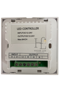 5-24 Volt RGB Anahtarlı Duvar Tipi Gömme Led Kontrol Cihazı Display Göstergeli Panel Tipi