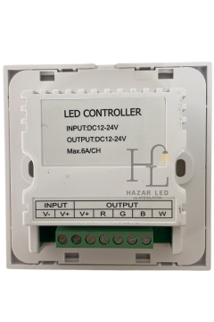 5-24 Volt RGBW Anahtarlı Duvar Tipi Gömme Led Kontrol Cihazı Display Göstergeli Panel Tipi