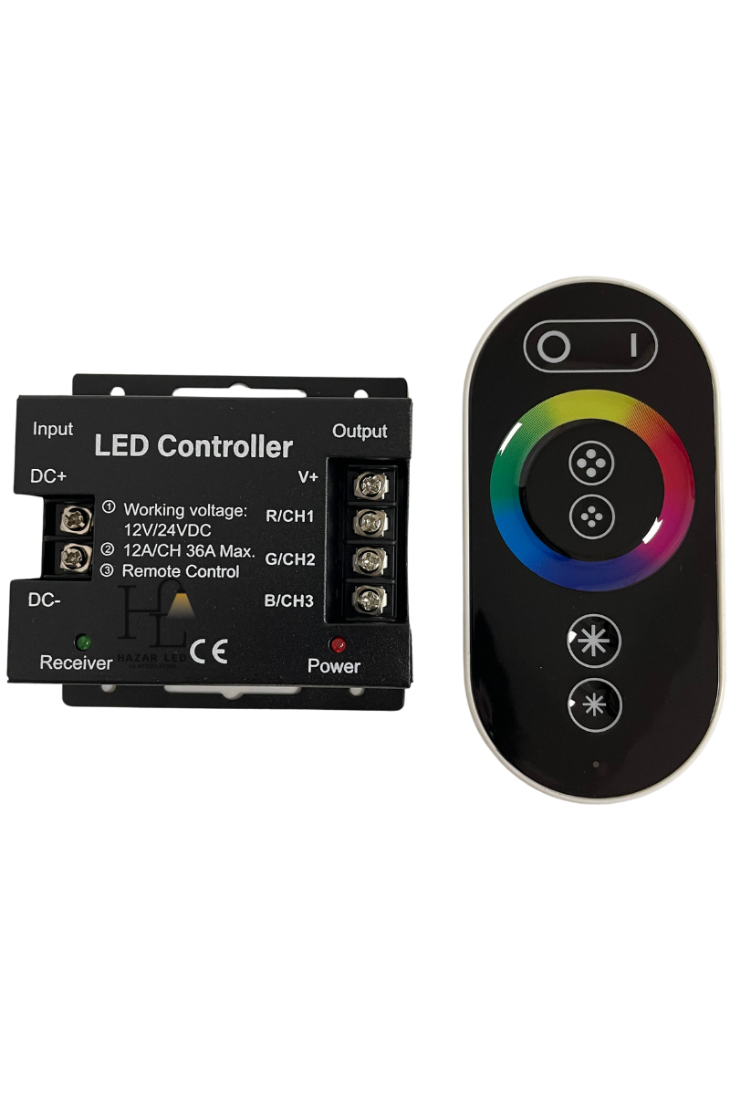 12-24 Volt 36 Amper RGB Dokunmatik (Touch) Led Kontrol Kumandası RF (Kodlu)