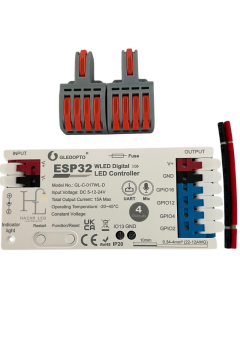 ESP32 Pixel Led Kontrol Devresi 4 Kanallı WLed Dijital Led Kontrol 5-24 Volt