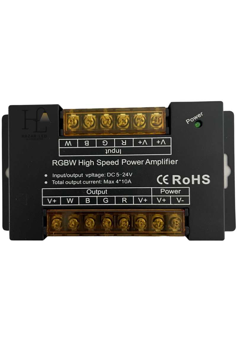 5-24 Volt 4x10A 40 Amper RGBW Led Amplifier Repeater (Tekrarlayıcı) Güçlendirici