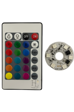 5 Volt RGB IR Kumandalı Yuvarlak PCB Set