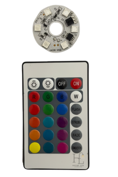 5 Volt RGB IR Kumandalı Yuvarlak PCB Set