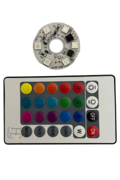 5 Volt RGB IR Kumandalı Yuvarlak PCB Set