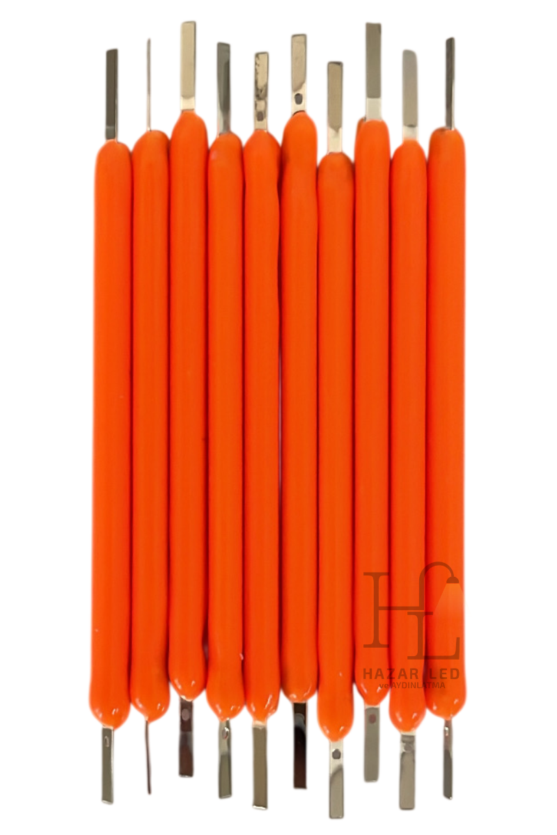 12 Volt 38MM Led Filament Kırmızı Retro Tungsten Filament 10 Adet