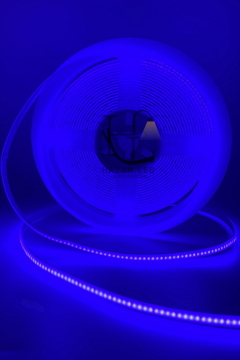 5 Volt 5MM 400 Ledli İnce Esnek Cob Şerit Led Mavi IP20 5 Metre