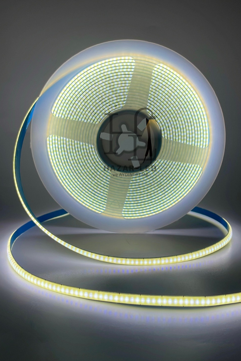 5 Volt 5MM 400 Ledli İnce Esnek Cob Şerit Led Beyaz 6000-6500K IP20 5 Metre