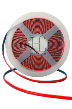 5 Volt 5MM 400 Ledli İnce Esnek Cob Şerit Led Kırmızı IP20 5 Metre
