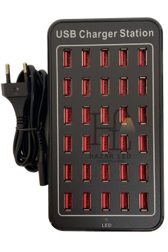 30 Port USB Şarj İstasyonu 150 Watt Çoklu USB Şarj Aleti