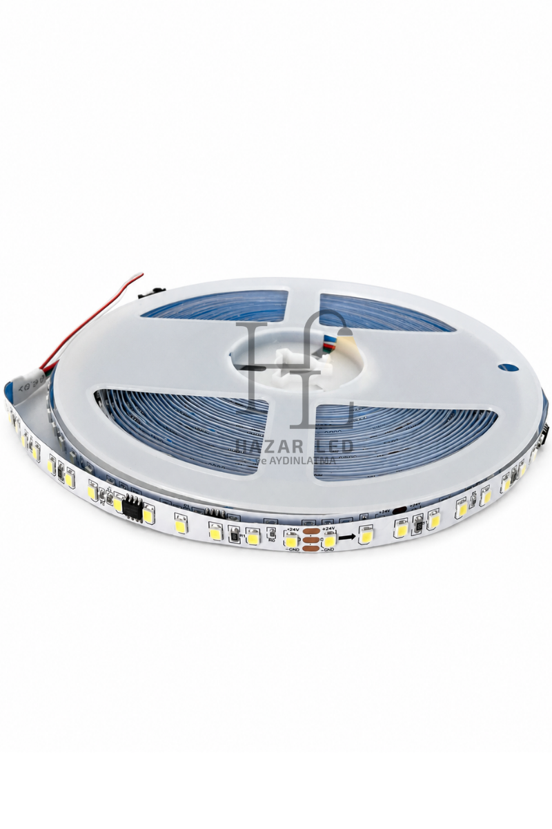 24 Volt WS2811 Beyaz Pixel Şerit Led 2835 120 Ledli IP20 İç Mekan 10 Metre