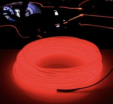 Araç İçi Neon Şerit Led 3 Metre Kırmızı (Torpido Ledi)