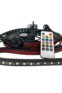Pixel Araç Altı Led Aydınlatma 4'lü Şerit Led Set Atmosfer Ambiyans Lambası APP Kontrollü IP68