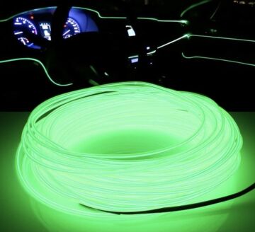 Araç İçi Neon Şerit Led 3 Metre Yeşil (Torpido Ledi)