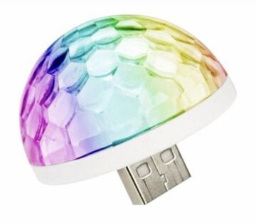 Müziğe Ve Sese Duyarlı Usb Girişli Araç Içi Mini Disko Topu
