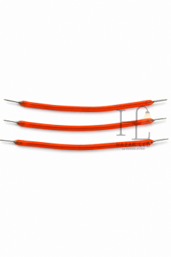 3 Volt 60MM Esnek Led Filament Kırmızı Retro Tungsten Filament 5 Adet