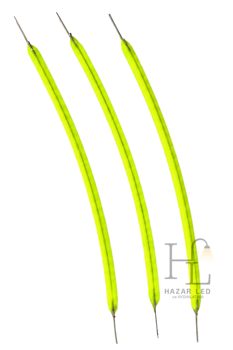 3 Volt 60MM Esnek Led Filament Yeşil Retro Tungsten Filament 5 Adet