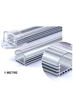 Alüminyum Boş Kasa Profil Çubuk Led Bar Şeffaf Boş Kasa 1M