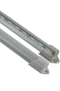 Alüminyum Boş Kasa Profil Çubuk Led Bar Şeffaf Boş Kasa 1M