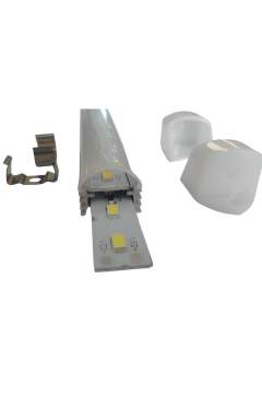 Alüminyum Boş Kasa Profil Çubuk Led Bar Şeffaf Boş Kasa 1M