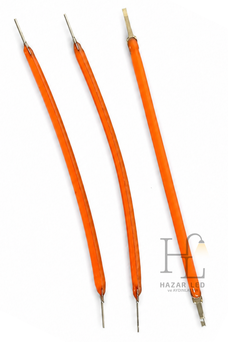 3 Volt 60MM Esnek Led Filament Pembe Retro Tungsten Filament 5 Adet