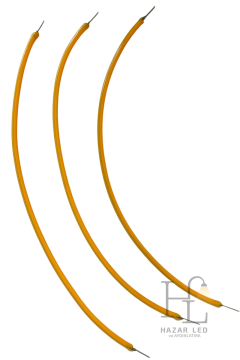3 Volt 130MM Esnek Led Filament Sarı (Amber) Retro Tungsten Filament 3 Adet