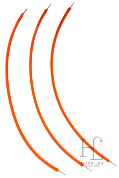 3 Volt 130MM Esnek Led Filament Kırmızı Retro Tungsten Filament 3 Adet