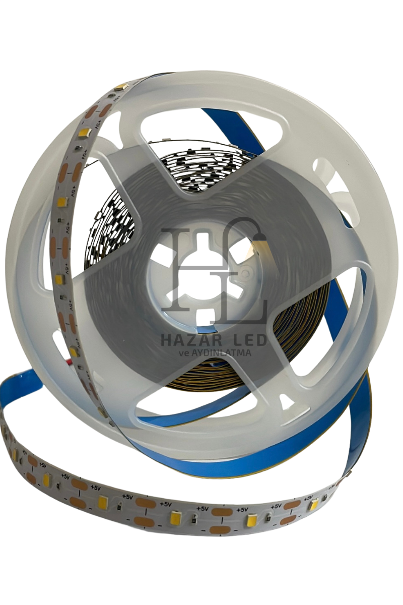 5 Volt 2835 60 Ledli 8MM IP20 Şerit Led 5 Metre Gün Işığı