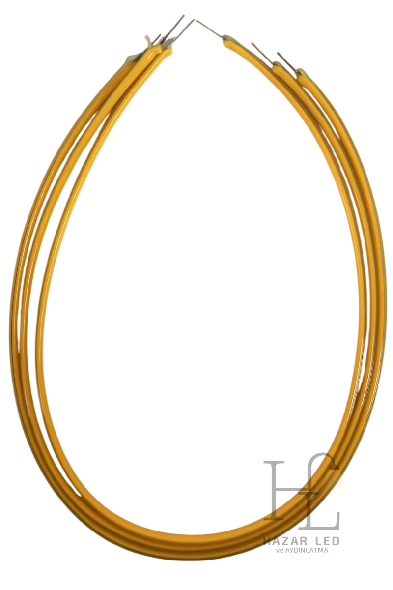 3 Volt 255MM Esnek Led Filament Sarı (Amber) Retro Tungsten Filament 3 Adet