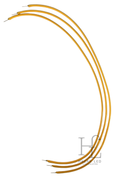 3 Volt 255MM Esnek Led Filament Sarı (Amber) Retro Tungsten Filament 3 Adet