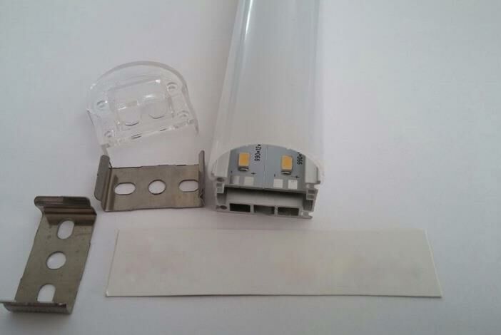 Alüminyum Boş Kasa Profil Çift Sıra Led Bar Şeffaf Boş Kasa 1M