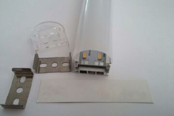 Alüminyum Boş Kasa Profil Çift Sıra Led Bar Şeffaf Boş Kasa 1M