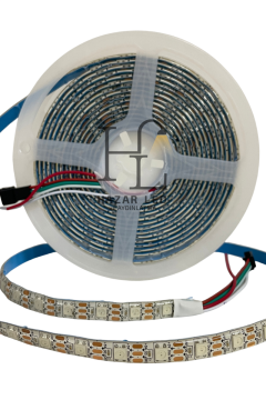5 Volt Adreslenebilir WS2812B ARGB Pixel Şerit Led IP65 Dış Mekan Magic Led Metrede 60 Led 5M