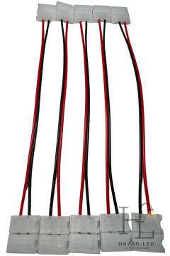 2 Pin Şerit Led İçin İki Yönlü Hızlı Konnektör Kablo 8MM (5 Adet)
