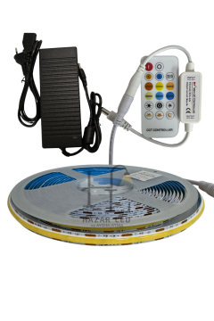 12 Volt Tunable Çift Renkli Cob Şerit Led Set CCT RF Kumandalı IP20 İç Mekan 5 Metre