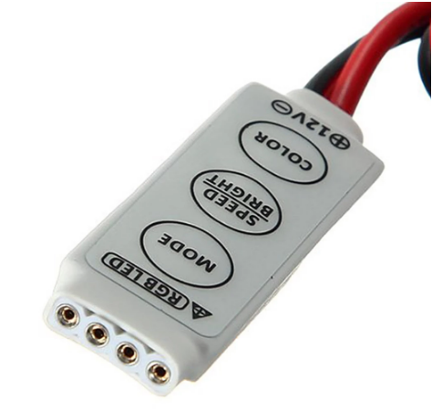 5-24 Volt 3 Tuşlu RGB Mini Dimmer RGB Led Denetleyici