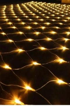 Ağ Led Işık 3x3 File Ağ Perde Led Işık Gün Işığı Eklemeli 240 Ledli Örümcek Ağı Işığı Yılbaşı Süsü