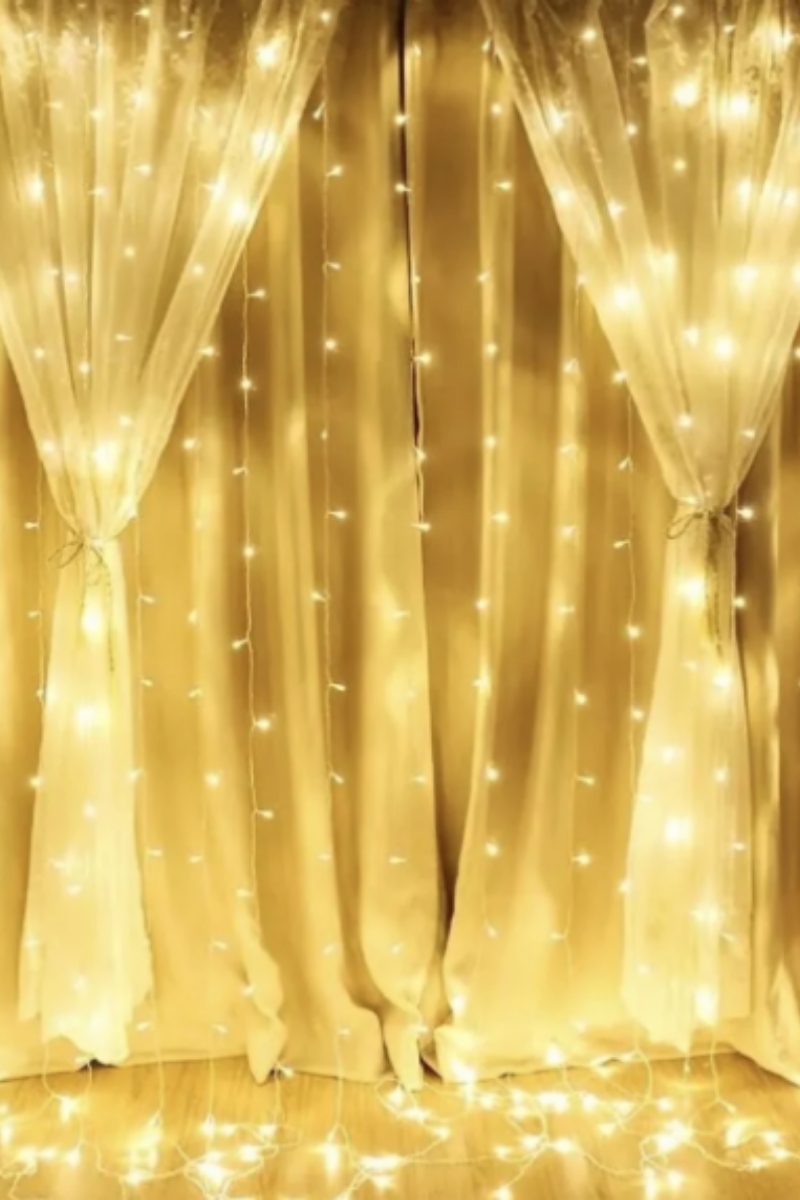 2X2 Pilli Perde Led Animasyonlu Yılbaşı Süsü Gün Işığı