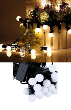 Top Led Işık 5 Metre Boncuk Led Yılbaşı Süsü Sabit Yanan Dekoratif Led Işık Gün Işığı